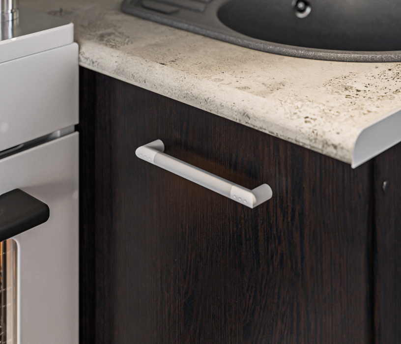 Кухонные гарнитуры, Кухонный гарнитур Виктория угловой Венге/Дуб Светлый,Венге/Базальт R5