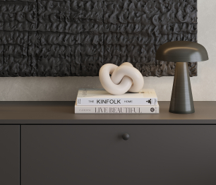 Комод Тренд СБ-3447 2 ящика, 1 дверь Диамант серый