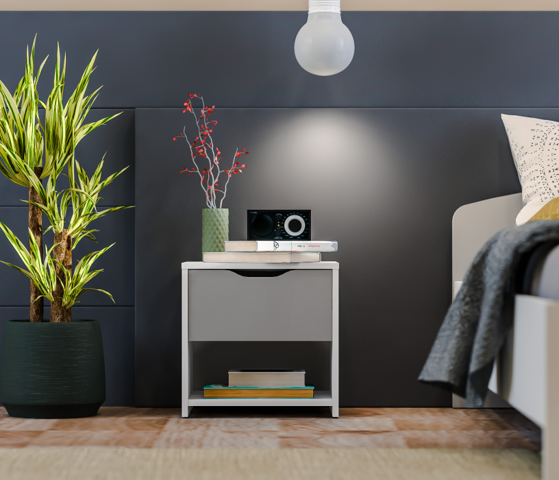 Детские тумбы, Тумба прикроватная Mika / Мика СБ-3284 Белый/Серый