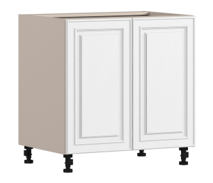 Регина РС-80 Шкаф-Стол с двумя фасадами Песочный/МДФ Классика белый