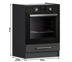 Ангелина ЛСДЯ-1-60 Стол под духовку Диамант серый