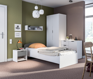 Mika / Мика детская Белый/Серый (кровать 900, тумба, шкаф, комод)