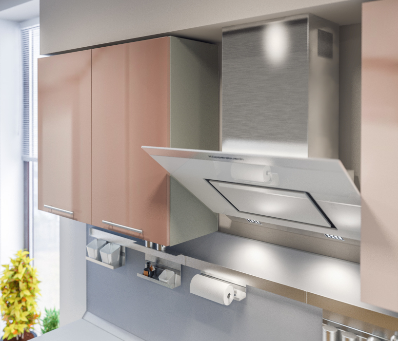 Кухонные гарнитуры, Анна Алюминий/Капучино глянец/Шоколад глянец (без учета столешницы , панели) L-1900