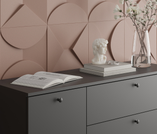 Комод Тренд СБ-3446 3 ящика, 1 дверь Диамант серый