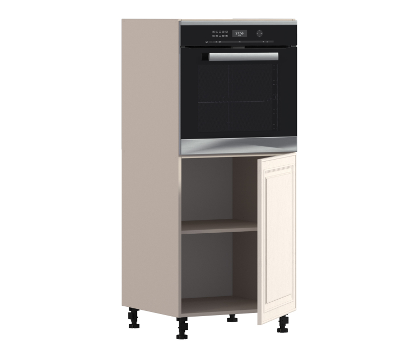 Классика, Регина РП-460 Пенал под встроенный духовой шкаф Песочный/МДФ Классика Светлый