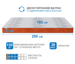 Матрас Слип-Соната в чехле Warmer 1800х2000