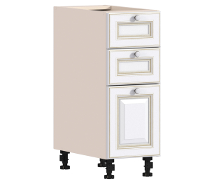 Регина РСЯ-30 Шкаф-стол с ящиками Песочный/Белое золото