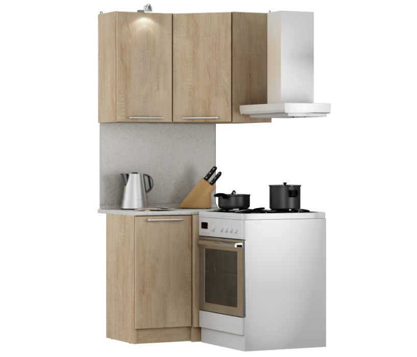 Кухонные гарнитуры, Кухня угловая Ангелина Классик Дуб Сонома 98 см