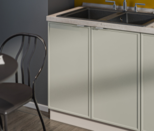 Кухонный гарнитур Регина Квадро Песочный / Латте 1,6 м