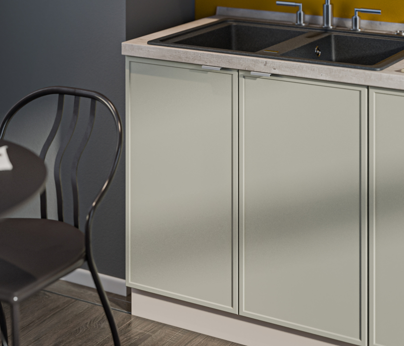 Кухонные гарнитуры, Кухонный гарнитур Регина Квадро Песочный / Латте 1,6 м