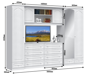 Амалия Комплект (шкафы,комоды,секция)