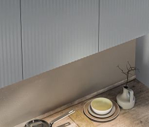 Регина Кухонный гарнитур Диамант серый/Джаз МДФ Светло-серый 240