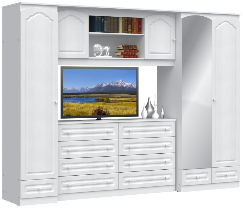 Стенки для гостиной, Амалия Комплект (шкафы,комоды,секция)