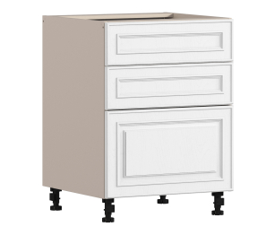 Регина РСЯТ-360 Шкаф-Стол с ящиками Песочный/МДФ Классика белый