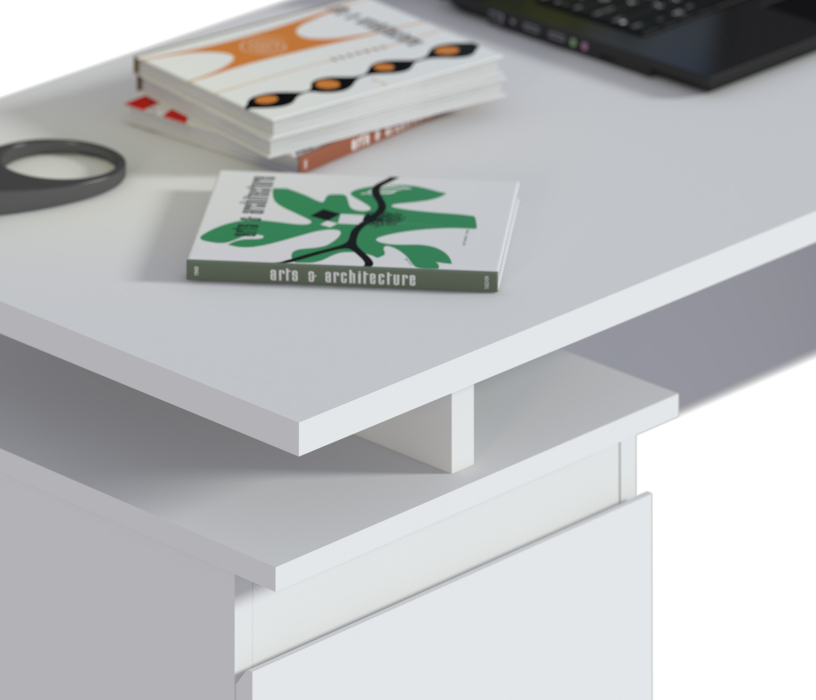 Спальные гарнитуры, Спальня Кито (кровать+шкаф+тумба+стол) Белый