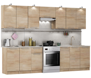 Кухня Ангелина Классик Дуб Сонома 3 м