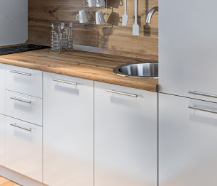 Кухонный гарнитур Регина Белый/Анна МДФ Белый глянец 3 м