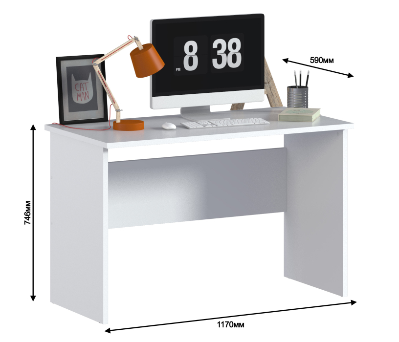 Прямые компьютерные столы, Стол Мартин СБ-3504 с тумбой СБ-3505