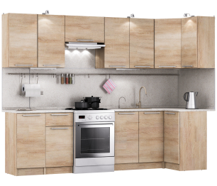 Кухня угловая Ангелина Классик 280*100 см.