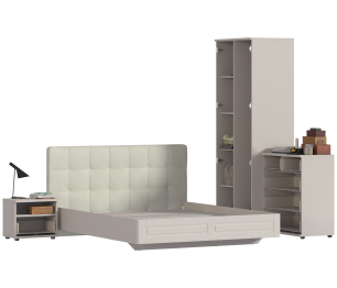 Сити Комплект (кровать СБ-2938+тумба+шкаф 2-х дв.+комод)