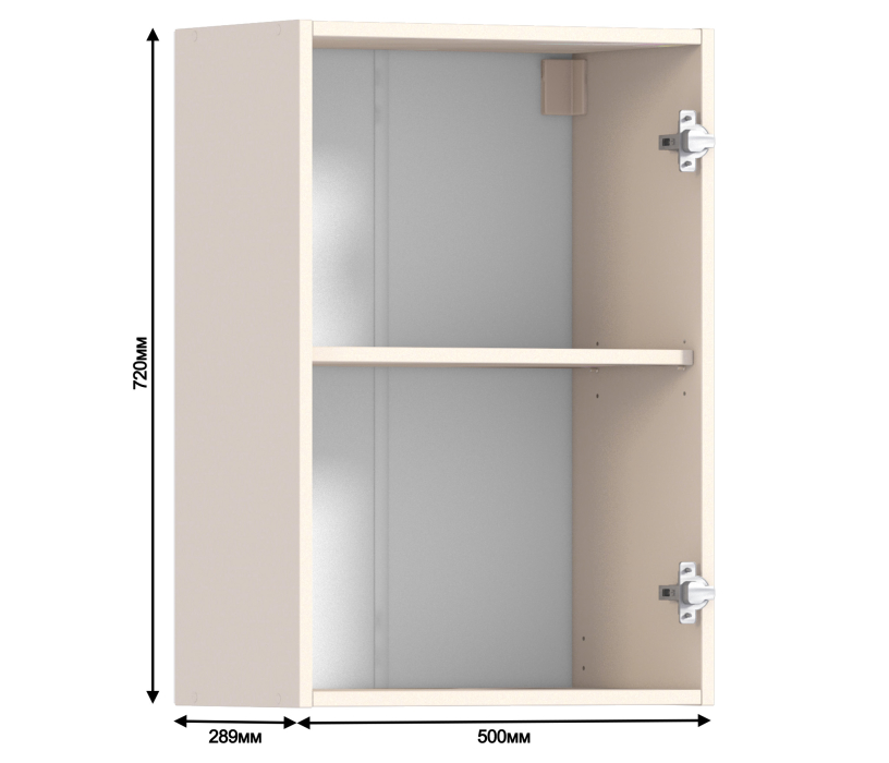 , Регина РП-50 Полка Песочный/МДФ Бежевый Лев