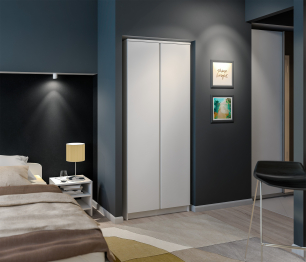 Кито набор (кровать+шкаф+тумба) Белый