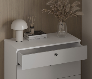 Комод Тренд СБ-3444 4 ящика Белый Альпийский/Серый перламутровый