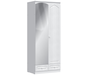 Шкаф 2-х дверный с зеркалом Левый Амалия СБ-990