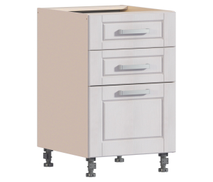 Регина РСЯ-50 Шкаф-стол с ящиками Песочный/Риф белоснежный