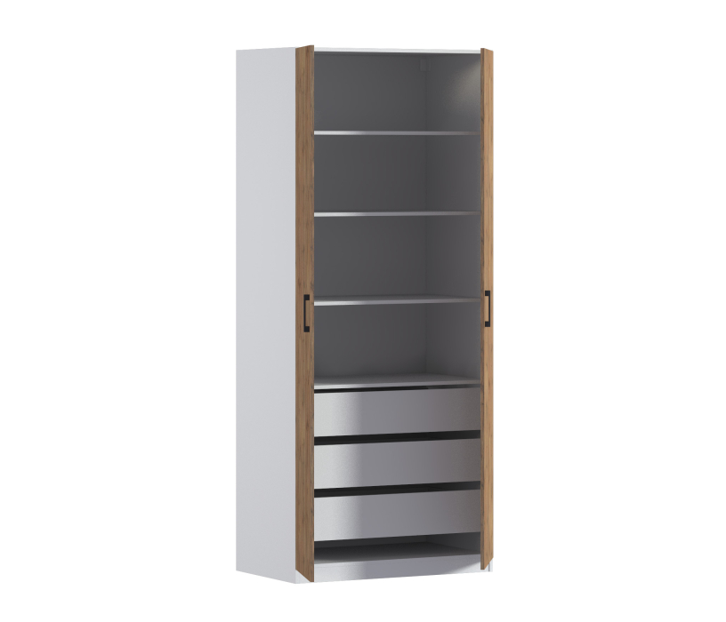 В спальню, Шкаф двухдверный Макс 1000 мм, вариант №5 (ЛДСП)