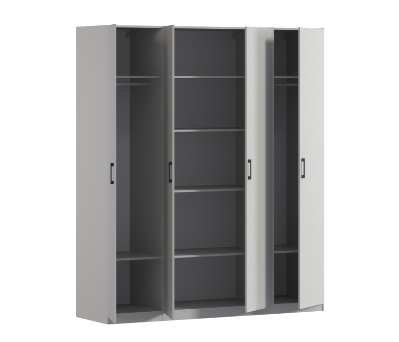 Для одежды, Шкаф четырехдверный Макс 2000 мм, вариант №3 (ЛДСП)