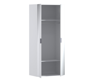 Мальта СБ-3263 Шкаф 2 дверный Белый с зеркальным фасадом