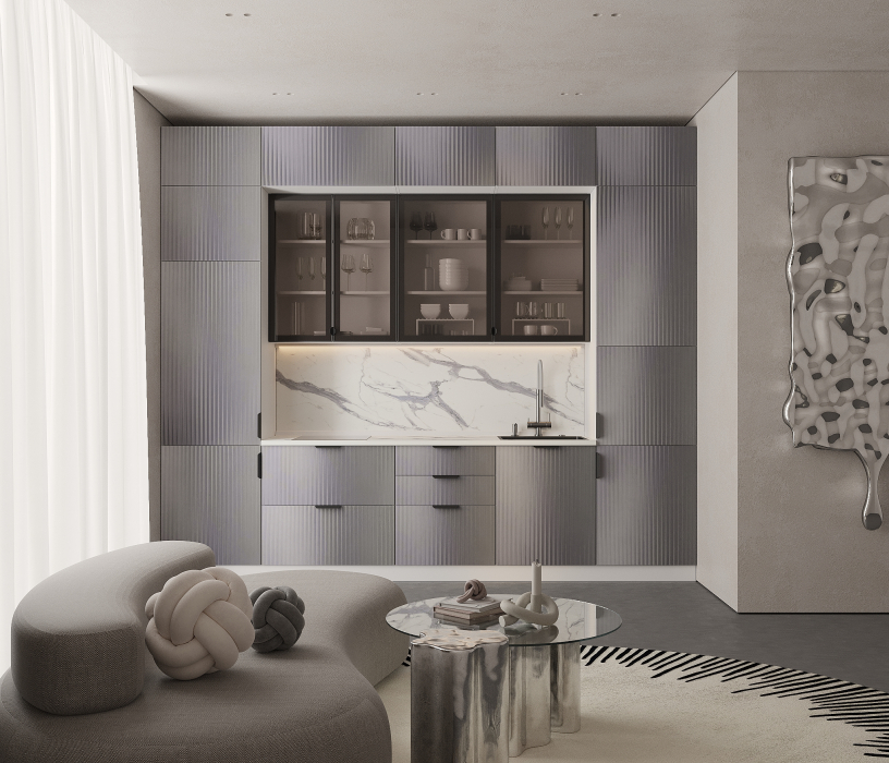 Кухонные гарнитуры, Кухонный гарнитур Регина Белый/Роял Графит 3,2 м