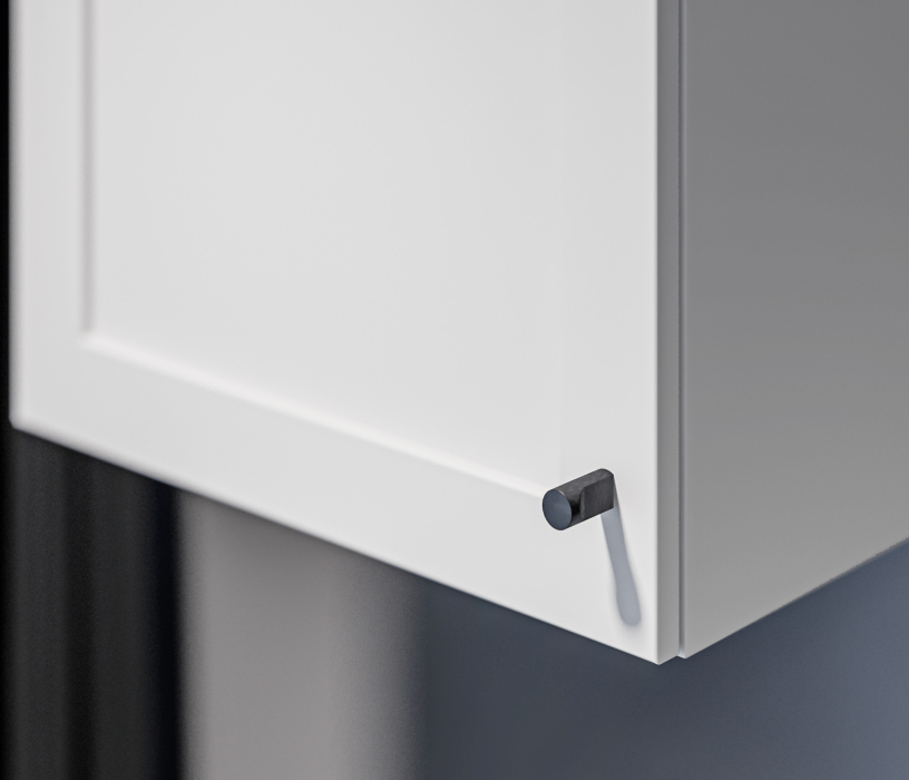 Настенные полки, Твин СБ-3383 Полка Белая с глухим фасадом