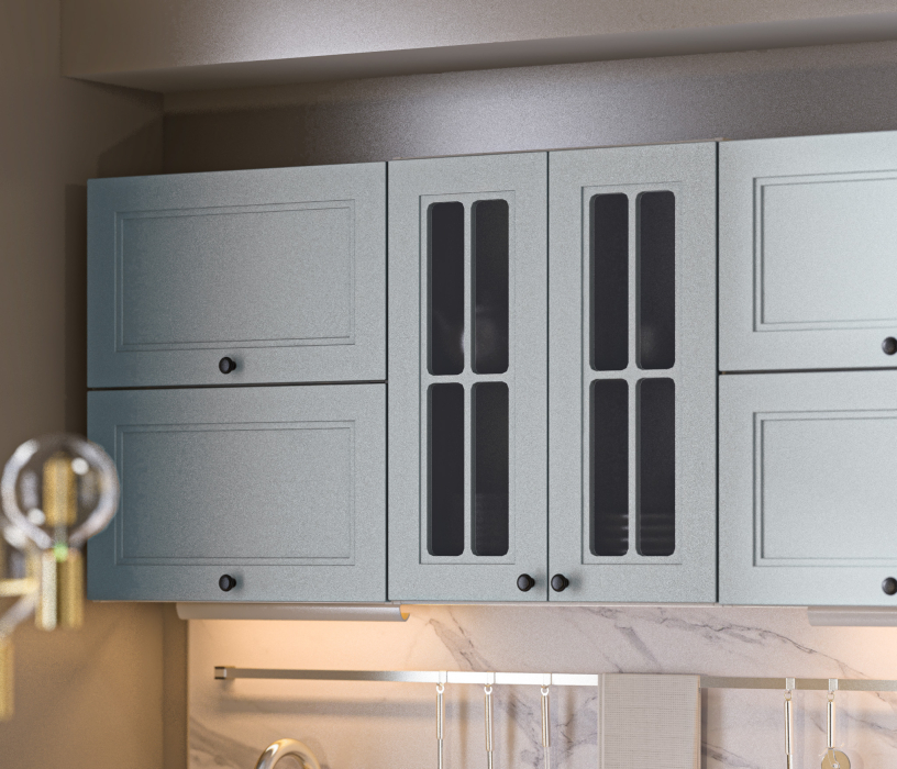 Кухонные гарнитуры, Кухонный гарнитур Регина Белый/МДФ MODERN Серый 2 м