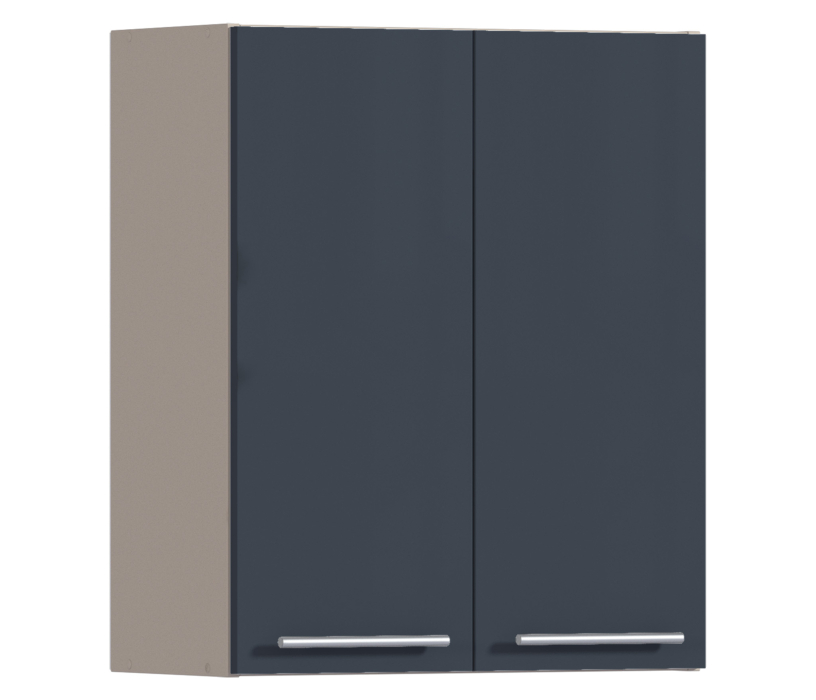 Эстель, Регина РП-60 Полка с двумя фасадами Песочный/МДФ Графит глянец