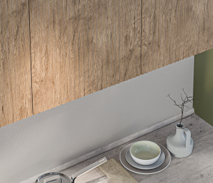 Регина Кухонный гарнитур Диамант серый/Джаз МДФ Акация светлая 240