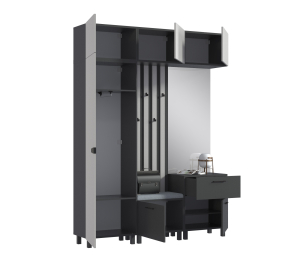 Прихожая Тренд Диамант серый/Джаз светло-серый