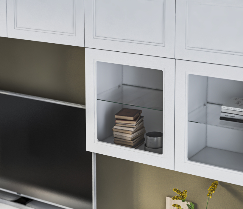 Стенки для гостиной, Гостиная Тренд 3 Белый/Modern Белый