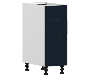 Регина РСЯ-30 Шкаф-стол с ящиками Белый/МДФ Квадро Синий