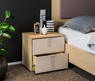 Афина Спальня Дуб Винченца/Кашемир серый