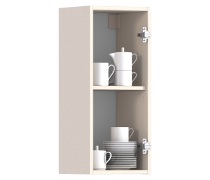 Регина РП-30 Полка с витриной Песочный/МДФ Бежевый Прав