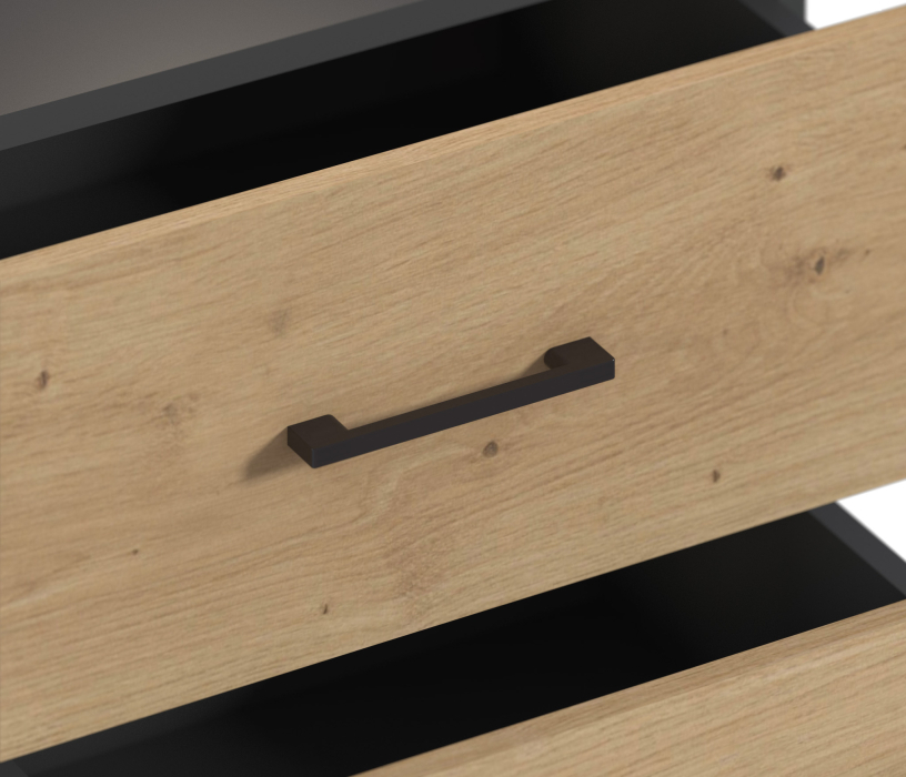 Прикроватные тумбы, Тренд СБ-3459 Тумба Диамант серый/ЛДСП Лофт Дуб дикий