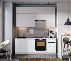 Кухонный гарнитур Регина Белый/Белла Белый Альпийский 2,15 м