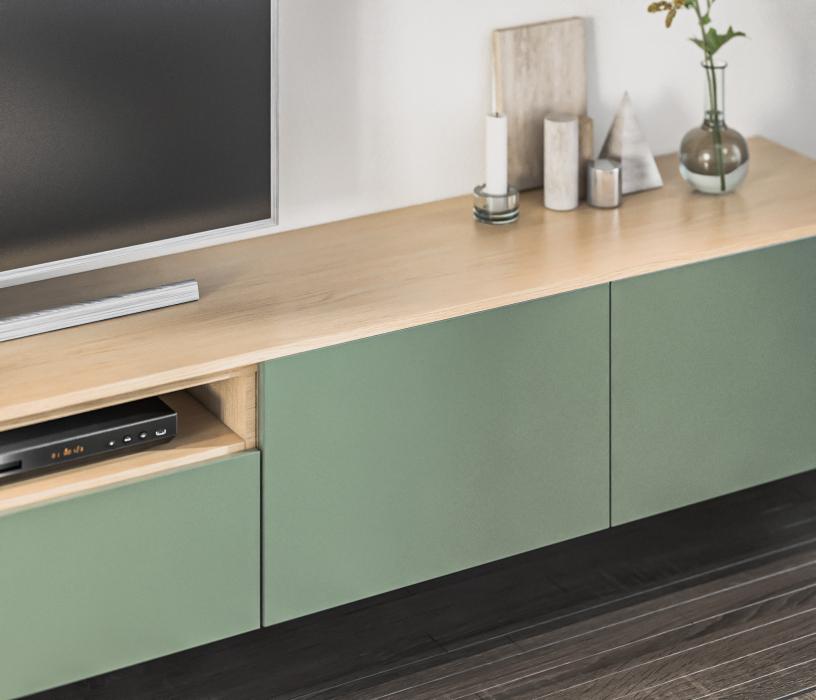 Стенки для гостиной, Гостиная Тренд Дуб Винченца/Белла Камыш