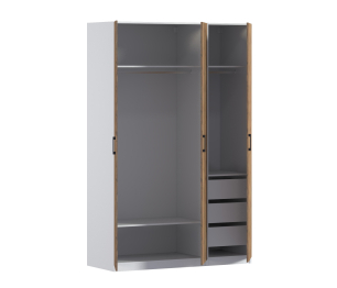 Шкаф трехдверный Макс 1500 мм, вариант №4 (ЛДСП)