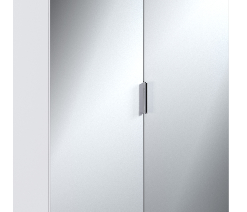 Шкафы распашные, Мальта СБ-3263 Шкаф 2 дверный Белый с зеркальным фасадом