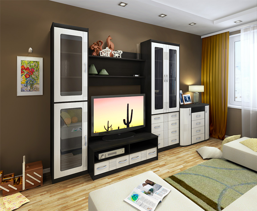 Стенки для гостиной, Сити Гостиная Композиции 16