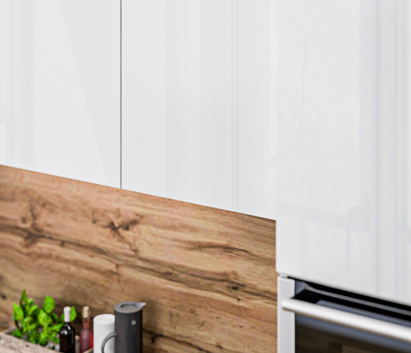 Кухонные гарнитуры, Кухонный гарнитур Регина Белый/Анна Белый глянец/Дуб Вотан 3 м