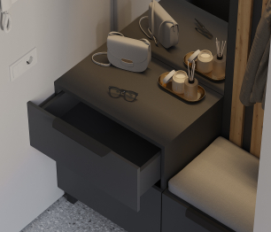 Прихожая Тренд с рейками Диамант серый